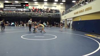 125 lbs 5th Place Match - Mason Barros-Santiago, Rio Hondo College vs Adrian Jimenez, Cerritos College