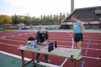 Corey Gallagher breaks beer mile world record