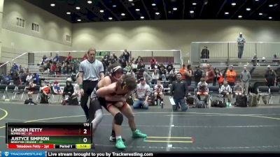 170 lbs Round 1 (4 Team) - Justyce Simpson, Brighton Orange vs Landen Fetty, Romeo WC