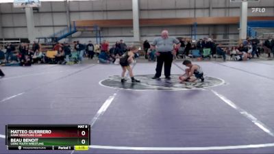 62 lbs Round 5 - Matteo Guerrero, Hawk Wrestling Club vs Beau Benoit, Lions Youth Wrestling