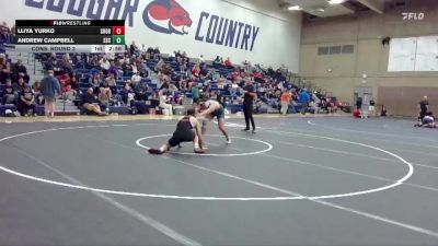 174 lbs Cons. Round 3 - Lliya Yurko, Southern Oregon vs Andrew Campbell, Evergreen State College