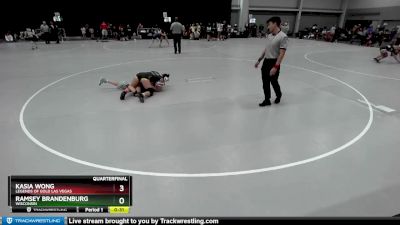 130 lbs Quarterfinal - Ramsey Brandenburg, Wisconsin vs Kasia Wong, Legends Of Gold Las Vegas