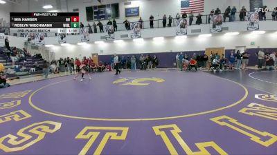 77 lbs 3rd Place Match - Roslyn Wiechmann, Worland Middle School vs Mia Hanger, Riverton Middle School