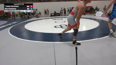 79 kg Cons. Rd Of 64 - Owen Segorski, Michigan Wrestling Club vs Ben Peterson, Blugold Wrestling Club