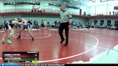 160 lbs Quarterfinal - Garrett Deuser, Club Madison vs Leighton Brown, Jay County Wrestling Club