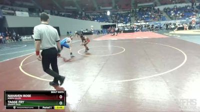 6A-145 lbs Cons. Round 4 - Tagge Fry, Grants Pass vs Nahaven Rose, North Salem