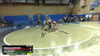 135lbs Cons. Round 2 - Kami Bullock, Enumclaw (Girls) vs Makaylie Vandelden, Washougal (Girls)
