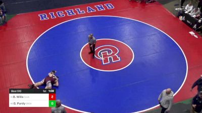 157 lbs Round Of 32 - Brayden Wills, Clearfield vs Gavin Purdy, Grove City