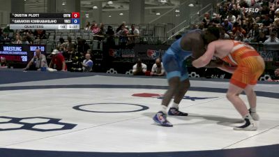 92 kg Quarters - Dustin Plott, Cowboy RTC/ Titan Mercury Wrestling Club vs Garavous Kouekabakilaho, Viking Wrestling Club (IA)