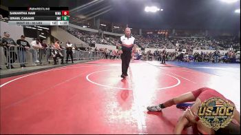55 lbs Round Of 16 - Samantha Ham, Nebraska Wrestling Academy vs Izrael Casaus, Juggernaut Wrestling Club