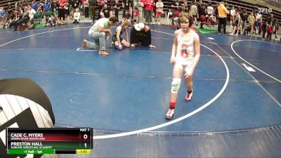 87 lbs Quarterfinal - Preston Hall, Sublime Wrestling Academy vs Cade C. Myers, Green River Grapplers