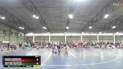 87 lbs Round 2 (4 Team) - Waycen Gillette, Legacy Wrestling Academy vs Mason Emerson, Homedale Wrestling Club