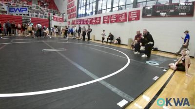 92 lbs Rr Rnd 1 - Sawyer Dobbs, Blanchard Youth Wrestling Club vs Salma Martinez, El Reno Wrestling Club