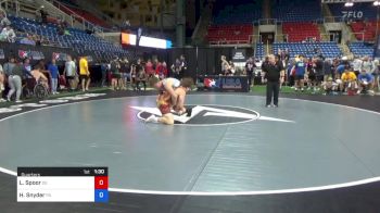 170 lbs Quarters - Luke Spoor, Delaware vs Hunter Snyder, Pennsylvania