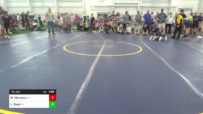 70-J lbs Round Of 16 - Macoy Morency, OH vs Lucas Reed, PA