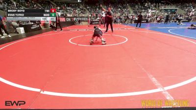 52 lbs Consi Of 8 #2 - Brody Boyd, Team Tulsa Wrestling Club vs Evan Yutko, Mat Assassins