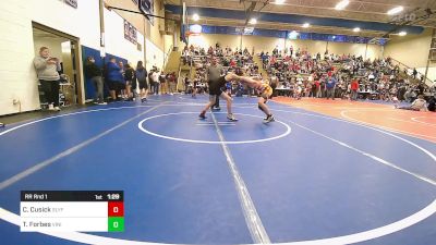 105-110 lbs Rr Rnd 1 - Carson Cusick, Slyfox Wrestling Academy vs Tytan Forbes, Vinita Kids Wrestling