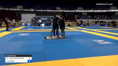 MAX LEON BICKERTON vs JACKSON SOUSA 2019 World IBJJF Jiu-Jitsu No-Gi Championship