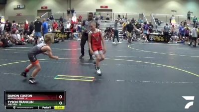 70 lbs Finals (8 Team) - Damon Coston, Belding Orange vs Tyson Franklin, Ares Red