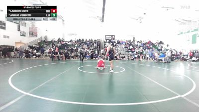 165 lbs Quarterfinal - Landon Cote, Berlin vs Amilio Venditti, Jonathan Law