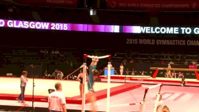Romania, Laura Jurca, UB - 2015 World Championships Podium Training