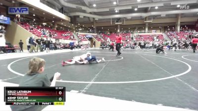 49 lbs Cons. Semi - Kemp Taylor, Greater Heights Wrestling vs Kruz Lathrum, The Best Wrestler