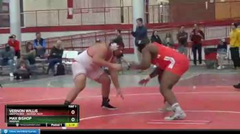 285 lbs 1st Place Match - Max Bishop, Wabash vs Vernon Willis, Unattached - Indiana Tech