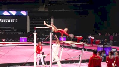 China, Mao Yi, UB - 2015 World Championships Podium Training