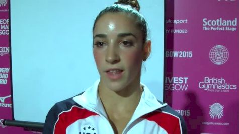 Aly Raisman Getting Jitters Out Before First Worlds In Four Years - Podium Training, 2015 World Championships