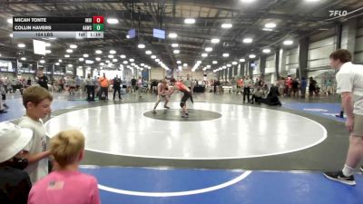 154 lbs Rr Rnd 3 - Micah Tonte, Indiana Outlaws Gold vs Collin Havers, All-American Wrestling Club MS