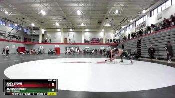 197 lbs Champ. Round 2 - Jackson Buck, UNC Pembroke vs Joey Lyons, Gannon