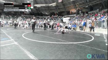 52 lbs Consi Of 8 #1 - Renezmae Merrell, Mannford Pirate Youth Wrestling vs Dawson Bowers, Jacket Wrestling Club