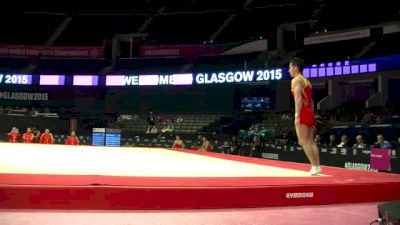 China, Deng Shudi, FX - 2015 World Championships Podium Training
