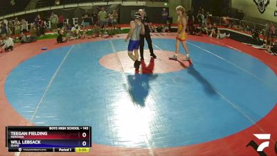 145 lbs Cons. Round 2 - Teegan Fielding, Montana vs Will Lebsack, Idaho