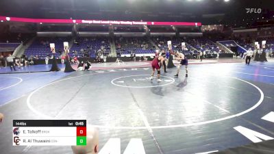 144 lbs Consi Of 32 #2 - Emmanuel Tolkoff, Brookline vs Ridha Al Thuwaini, Concord-Carlisle