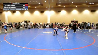 53-57 lbs Champ. Round 2 - Sophia Schulz, New York vs Abrielle Thomas, Pennsylvania
