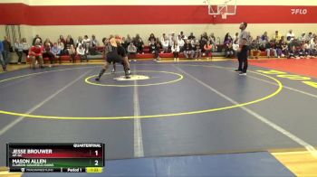 190 lbs Quarterfinal - Jesse Brouwer, AP-GC vs Mason Allen, Clarion-Goldfield-Dows