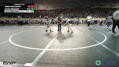 75 lbs 3rd Place - Jewels McClendon, Viking Wrestling Club vs Khloe Weisinger, Wyandotte Youth Wrestling