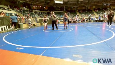 96 lbs Quarterfinal - Emily Bryson, Hennessey Takedown Club vs Destiny Clarke, Sallisaw Takedown Club