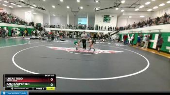 106 lbs Cons. Round 1 - Kash Carpenter, Lander Valley vs Lucas Todd, Green River