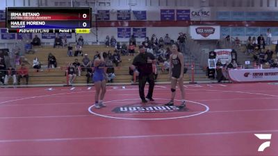 117 lbs Cons. Semi - Irma Retano, Eastern Oregon University vs Hailee Moreno, Westcliff