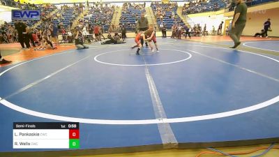 46 lbs Semifinal - Lane Pankaskie, Claremore Wrestling Club vs River Wells, Claremore Wrestling Club