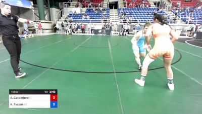 112 lbs Cons 32 #2 - Angelina Carpintero, Illinois vs Katelyn Faczak, Colorado