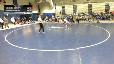 184 lbs 1st Place Match - Vincenzo Corvetto, Roanoke College vs Remington Bauer, Baldwin Wallace