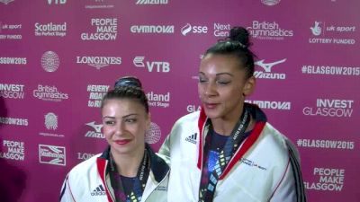 Becky Downie & Claudia Fragapane On GBR's Magical Night - Team Finals, 2015 World Championships