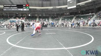 110 lbs Final - Beckham Leniger, Choctaw Ironman Youth Wrestling vs Garrett Holderby, Fort Gibson Youth Wrestling