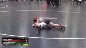 50 lbs Finals (2 Team) - Theo Swedberg, Iowa Silver vs Taten Roper, Missouri Gold