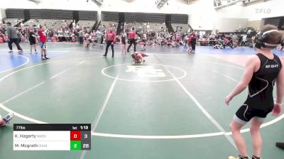 77 lbs Quarterfinal - Kane Hagerty, Washington Twp vs Micah Mcgrath, Doughboy