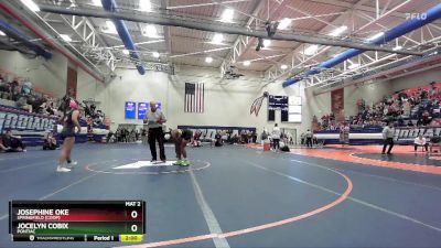 125 lbs Champ. Round 2 - Josephine Oke, Springfield [Coop] vs Jocelyn Cobix, Pontiac