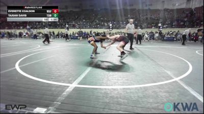 92 lbs 3rd Place - Everette Coalson, Weatherford Youth Wrestling vs Tajuan Davis, Team Tulsa Wrestling Club